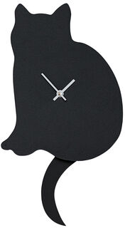 Wall clock / animal "Wagging Tail" - Cat with wagging tail