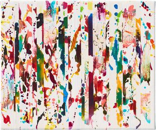 Obraz "Dropping Line shining colour and space #4" (2025) (Unikátní dílo)