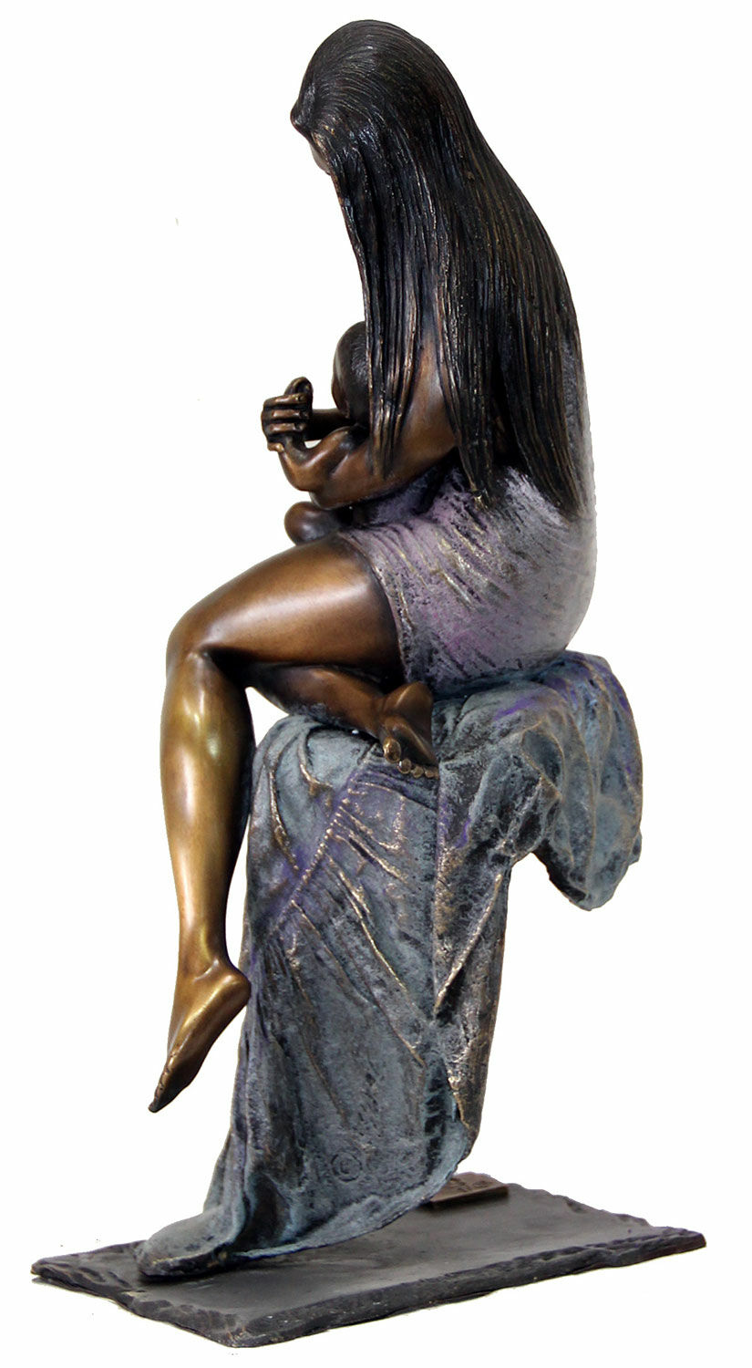 Sculpture "L'amour de la mère", bronze von Manel Vidal