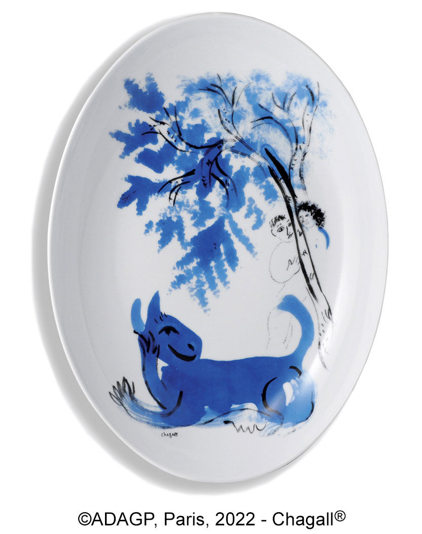 Schale / Platte "L'animal vert" (1941) - von Bernardaud von Marc Chagall