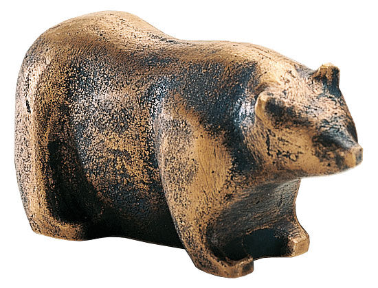Sculpture "The Little Abruzzi Bear I", bronze by Klaus Börner