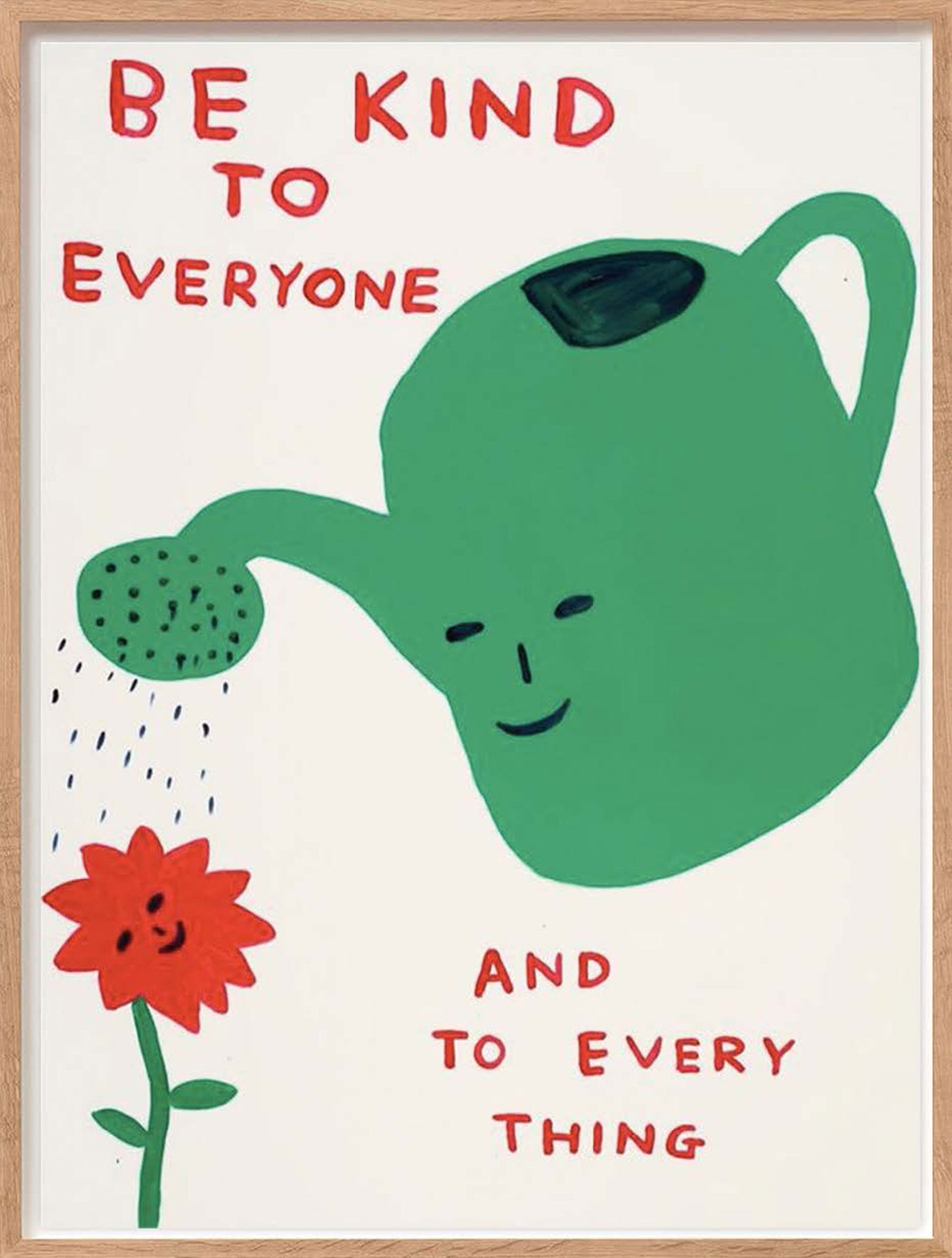 Quadro "Siate gentili con tutti" (2021) di David Shrigley