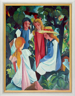 Bild "Vier Mädchen" (1912/13), gerahmt