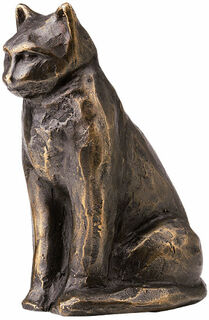 Skulptur "Sitzende Katze", Bronze