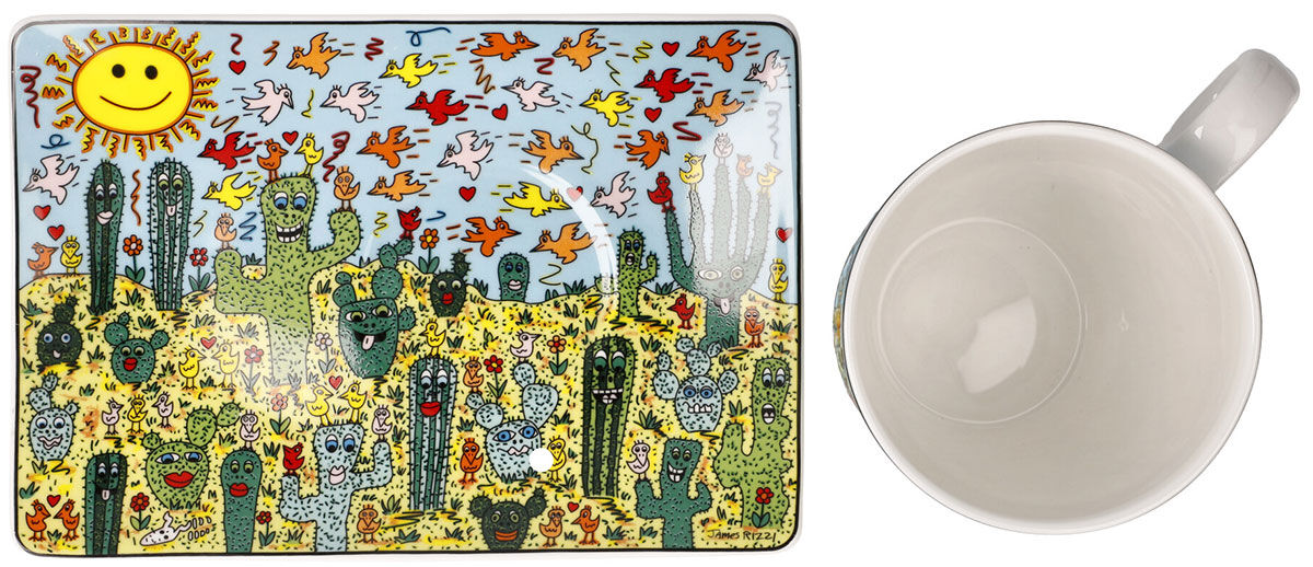 Kubek artysty "Desert Life - Pop Art", porcelana autorstwa James Rizzi