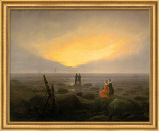 Bild "Mondaufgang am Meer" (1821), gerahmt von Caspar David Friedrich