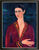 Bild "Selbstporträt mit Samtkleid" (1926), gerahmt