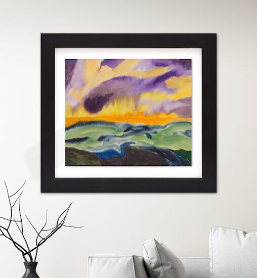 Picture "Yellow-Violet Sky" (Unique piece) by Herbert Beck