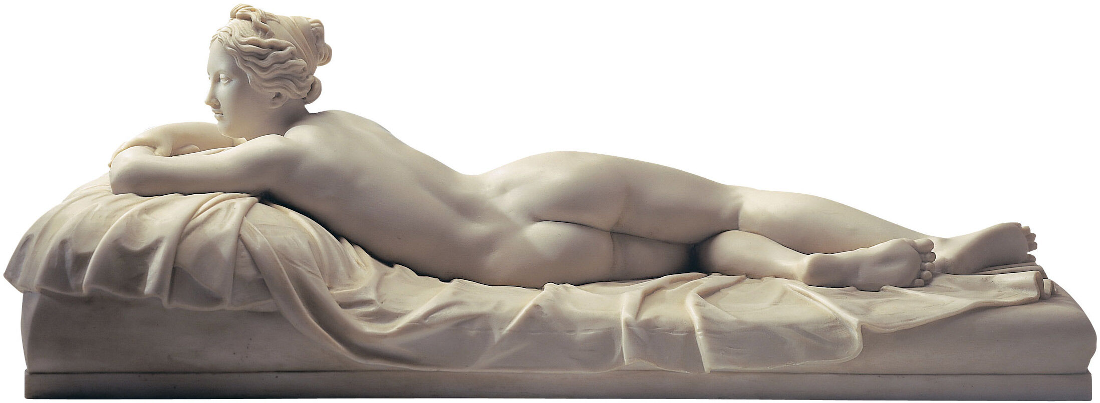 Sculpture "The Resting Girl" (1826), artificial marble by Johann Gottfried Schadow
