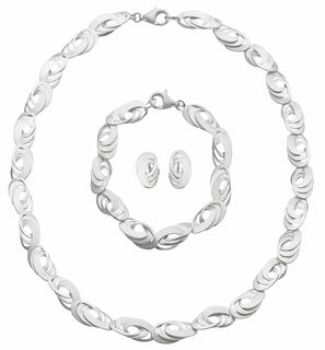 Jewellery set "Silver Curls"