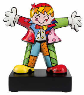 Porcelain sculpture "Hug Too", small version by Romero Britto