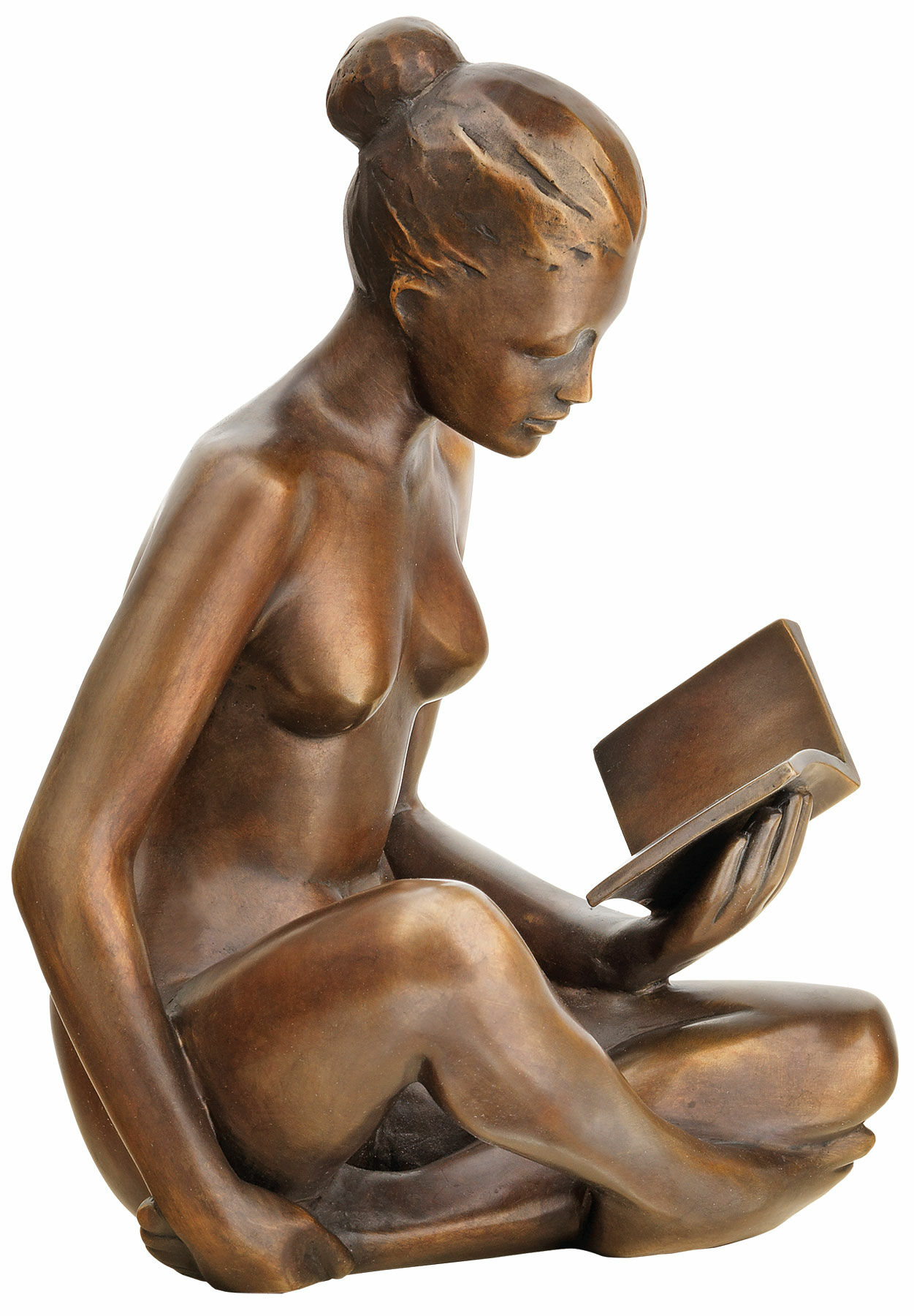 Sculpture "Reading Woman" (2018), bronze by SIME