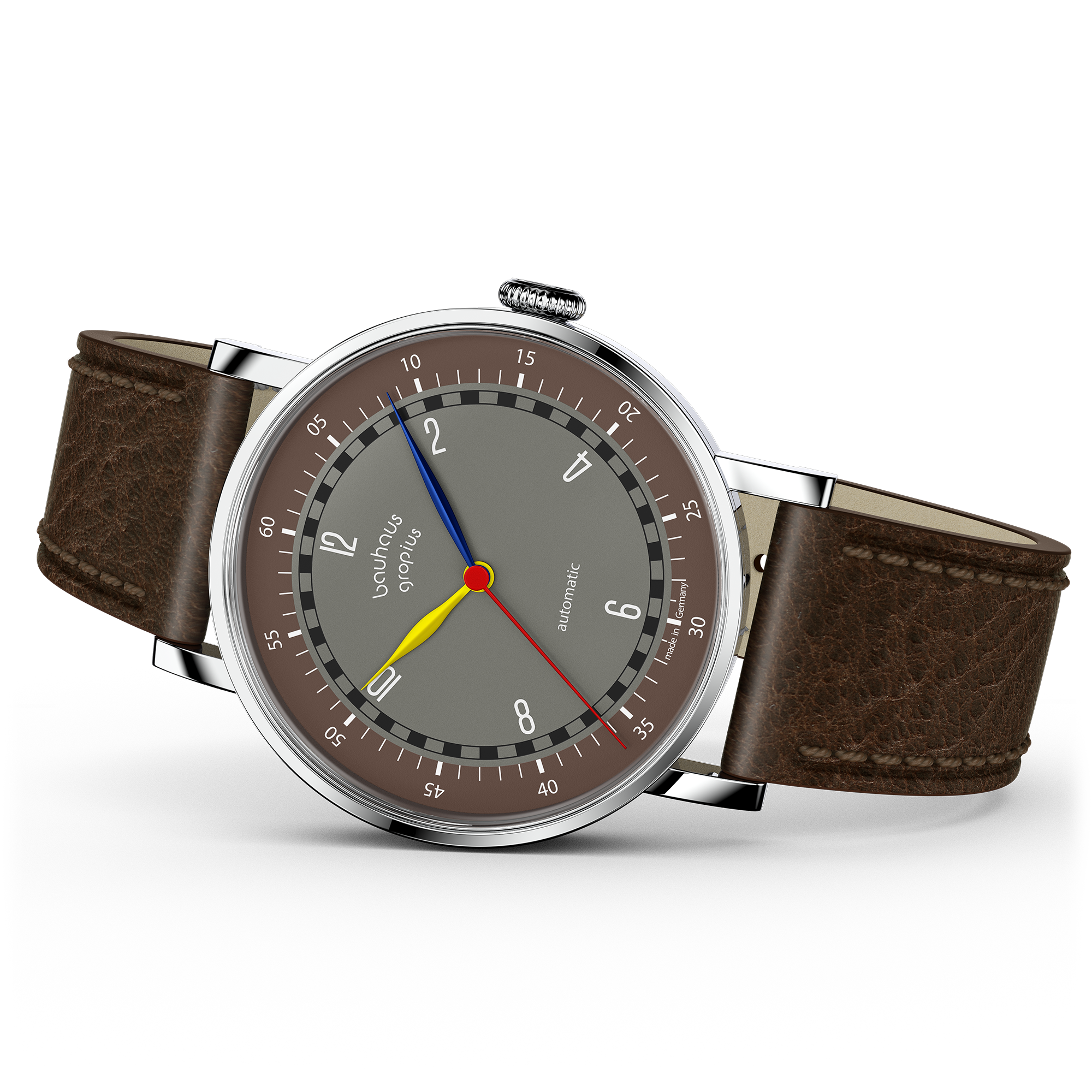 Bauhaus Walter Gropius "New Bauhaus Automatik" polshorloge – Gemaakt in Duitsland – Saffierglas – 38 mm