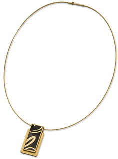 Necklace "Golden Line" by Kreuchauff-Design