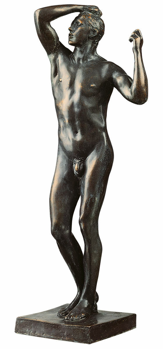 Sculpture "L'âge d'airain" (1876), grande version en bronze collé von Auguste Rodin