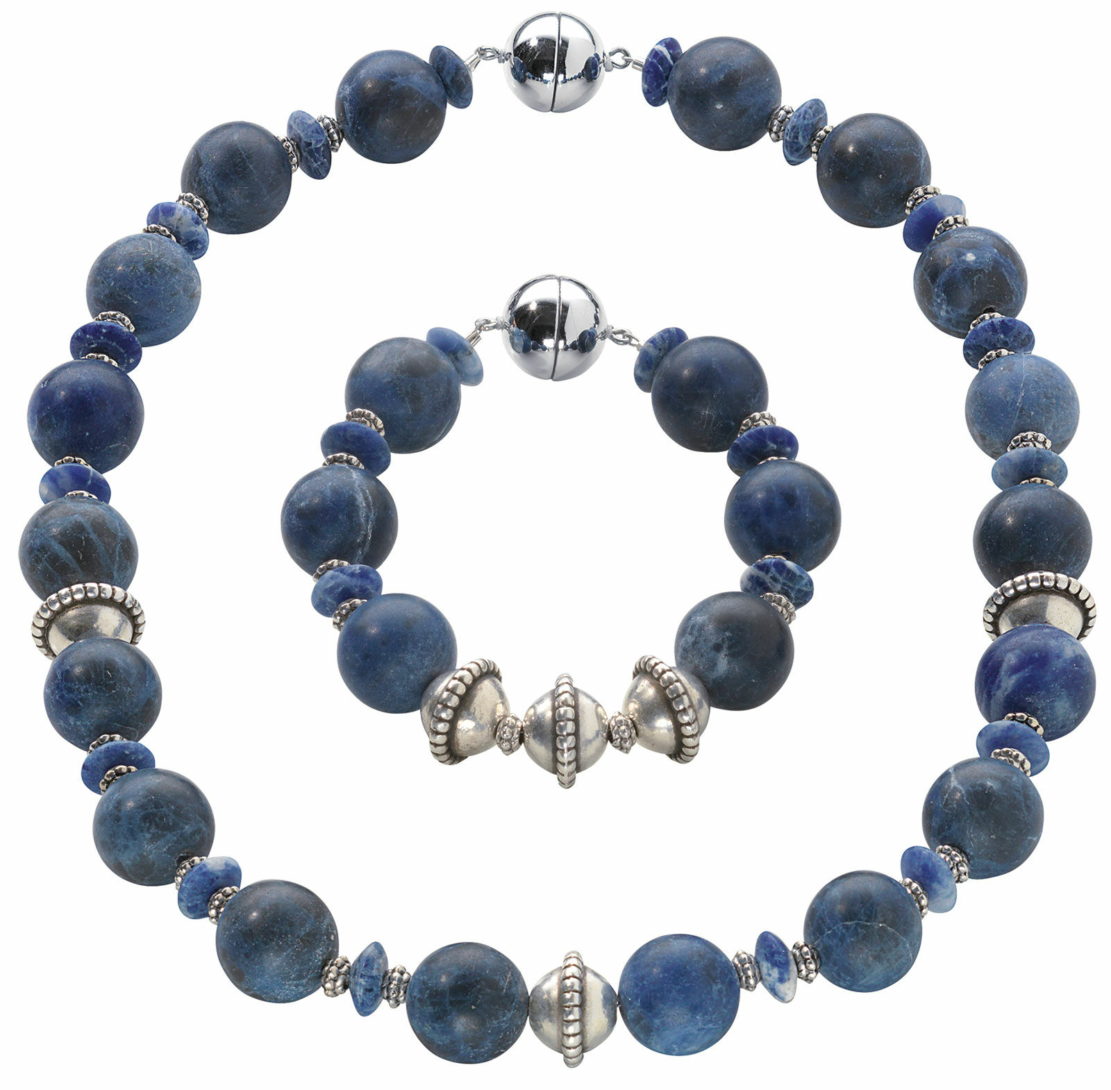 Pearl jewellery set "Dark Blue"