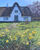 Billede "Påskeliljer foran det frisiske hus" (2024) (Original / Unikat), på båreramme