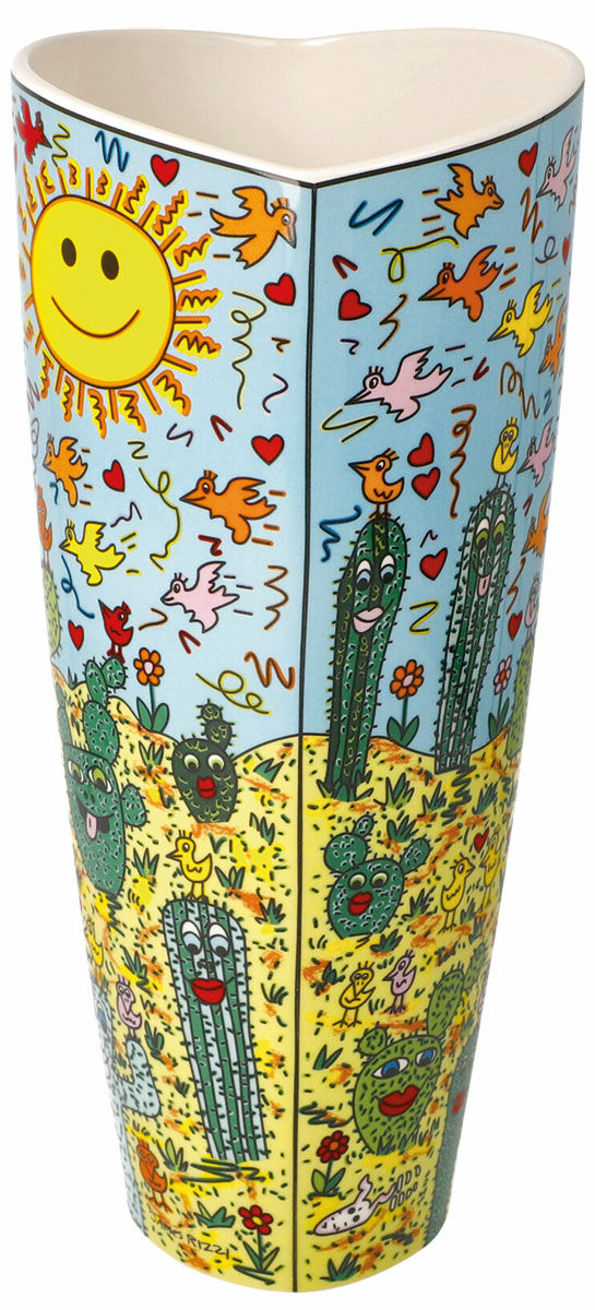 Vase en porcelaine "Vie du désert" von James Rizzi