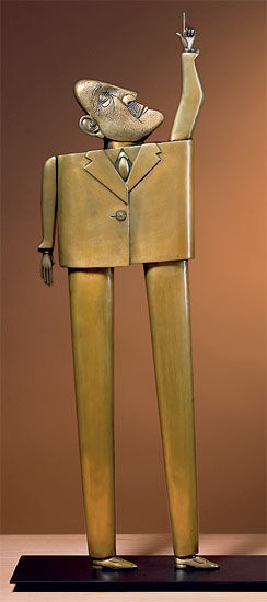 Sculpture "The Questioner", bronze von Paul Wunderlich