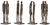 4 Skulpturen "To Reason" im Set, Bronze