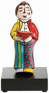 Porzellanskulptur "Sänger", kleine Version von Romero Britto