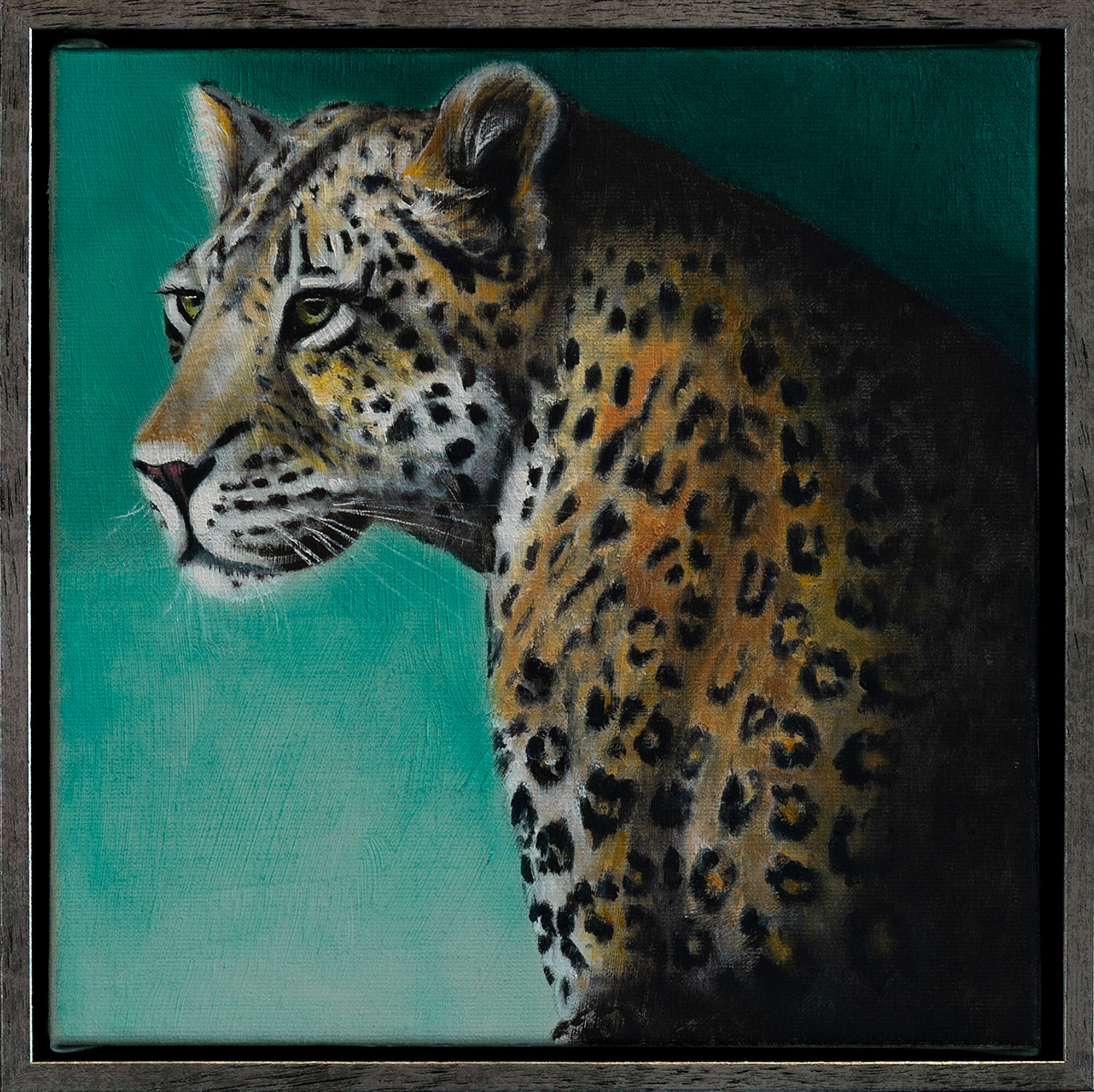 Picture "Series Animal Portrait I Leopard" (2022) (Unique piece) by Lezzueck Coosemans