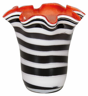 Glasvase "Zebra", orange Version