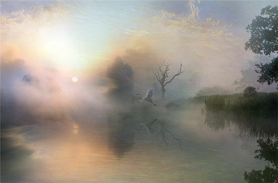 Billede "Silent Rise" (2009), på båreramme von Ule W. Ritgen
