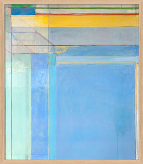 Billede "Ocean Park No. 79" (1975), naturlig indrammet version af Richard Diebenkorn
