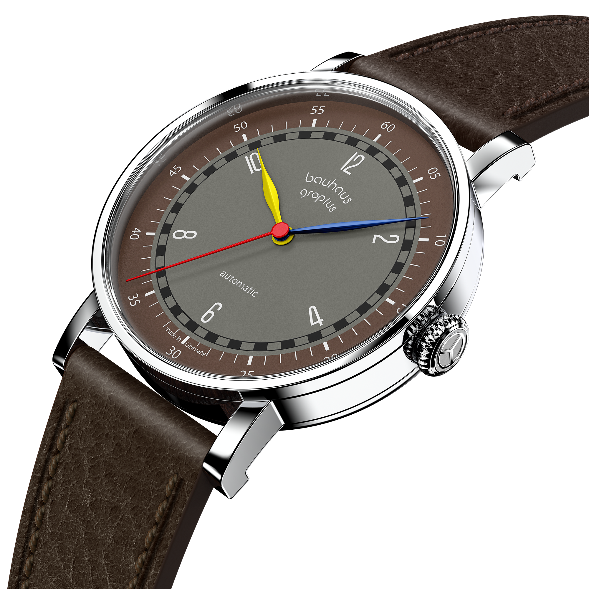 Bauhaus Walter Gropius "New Bauhaus Automatik" polshorloge – Gemaakt in Duitsland – Saffierglas – 38 mm