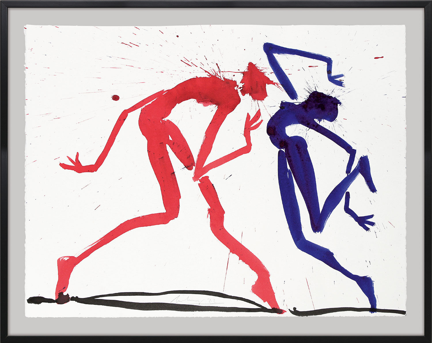 Picture "Z 22 045" (2022) (Original / Unique piece), framed by Helge Leiberg