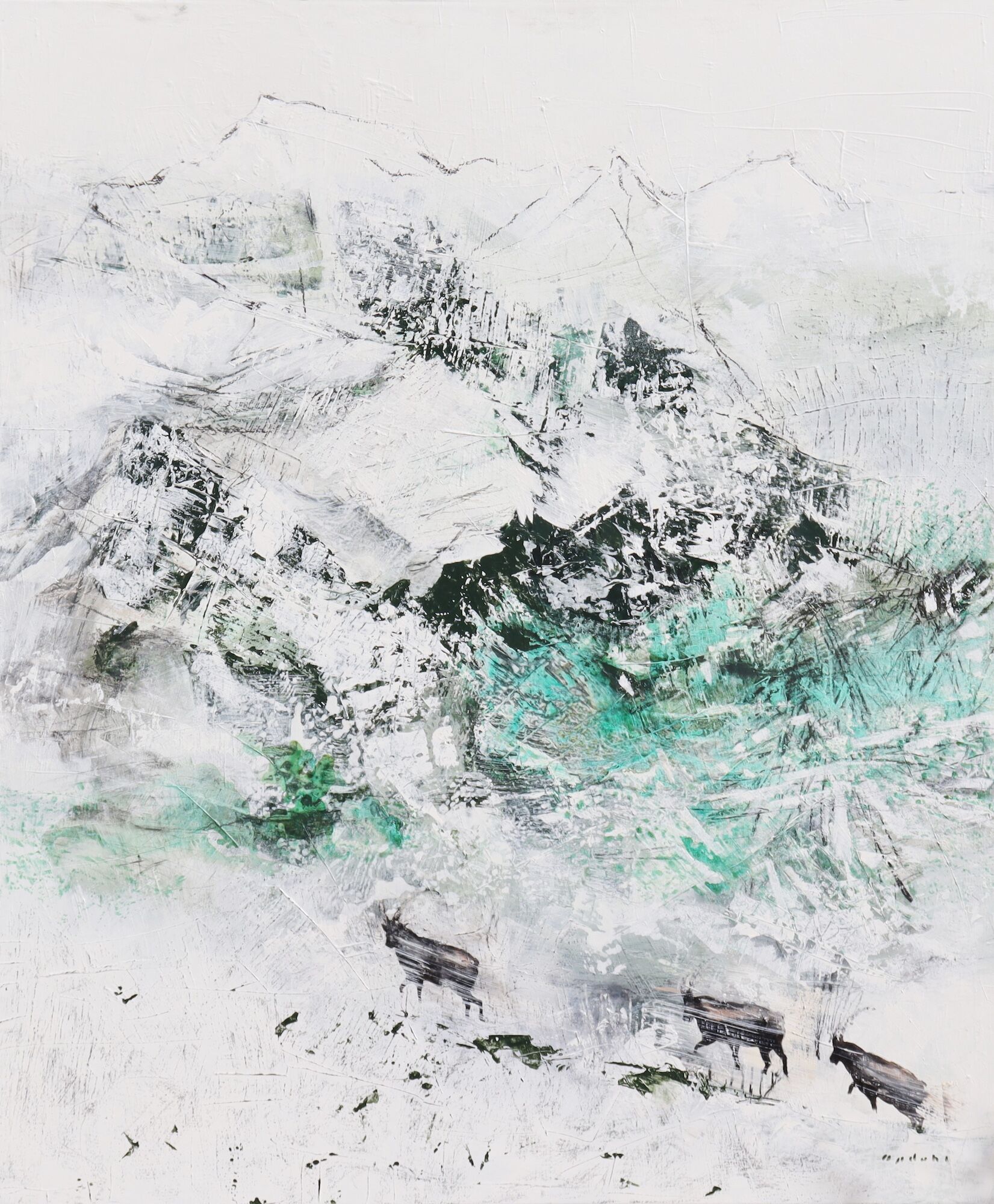 Bild "Mountainview # 11" (2024) (Unikat) von Simone Opdahl