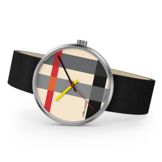 Bauhaus Walter Gropius "Forum Crossing Mondrian" polshorloge – Gemaakt in Duitsland – Saffierglas – 39 mm