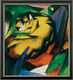 Obraz "Tygrys" (1912), oprawiony w ramę autorstwa Franz Marc