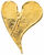 Bronzeobjekt "Herz mit Tränen", vergoldet