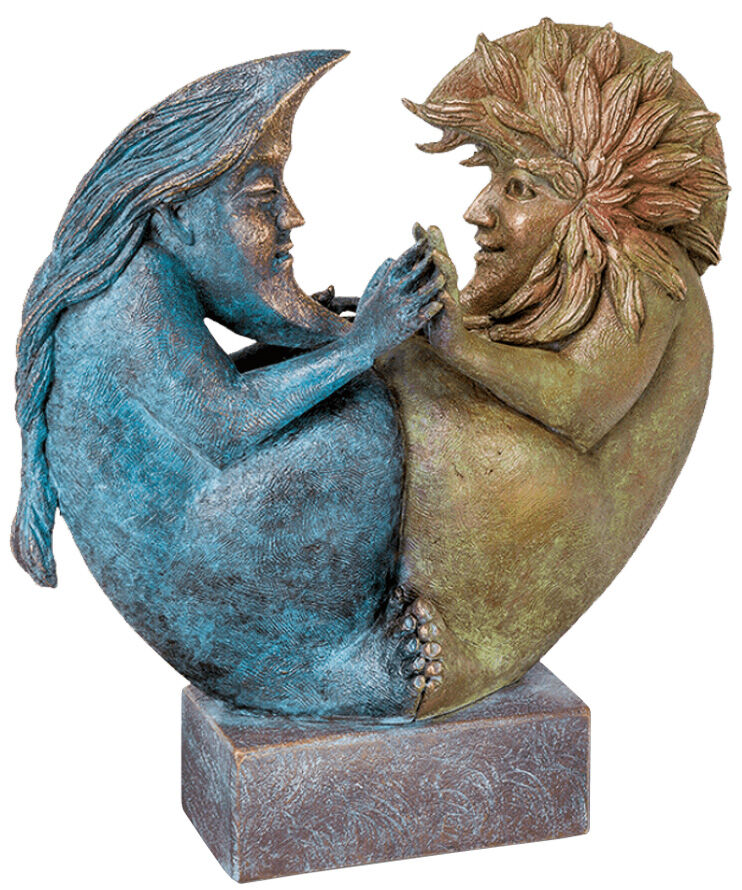 Sculptuur "Zon & Maan II", brons von Fidelma Massey