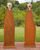 Set of 2 life-size garden sculptures "Linus and Lena"