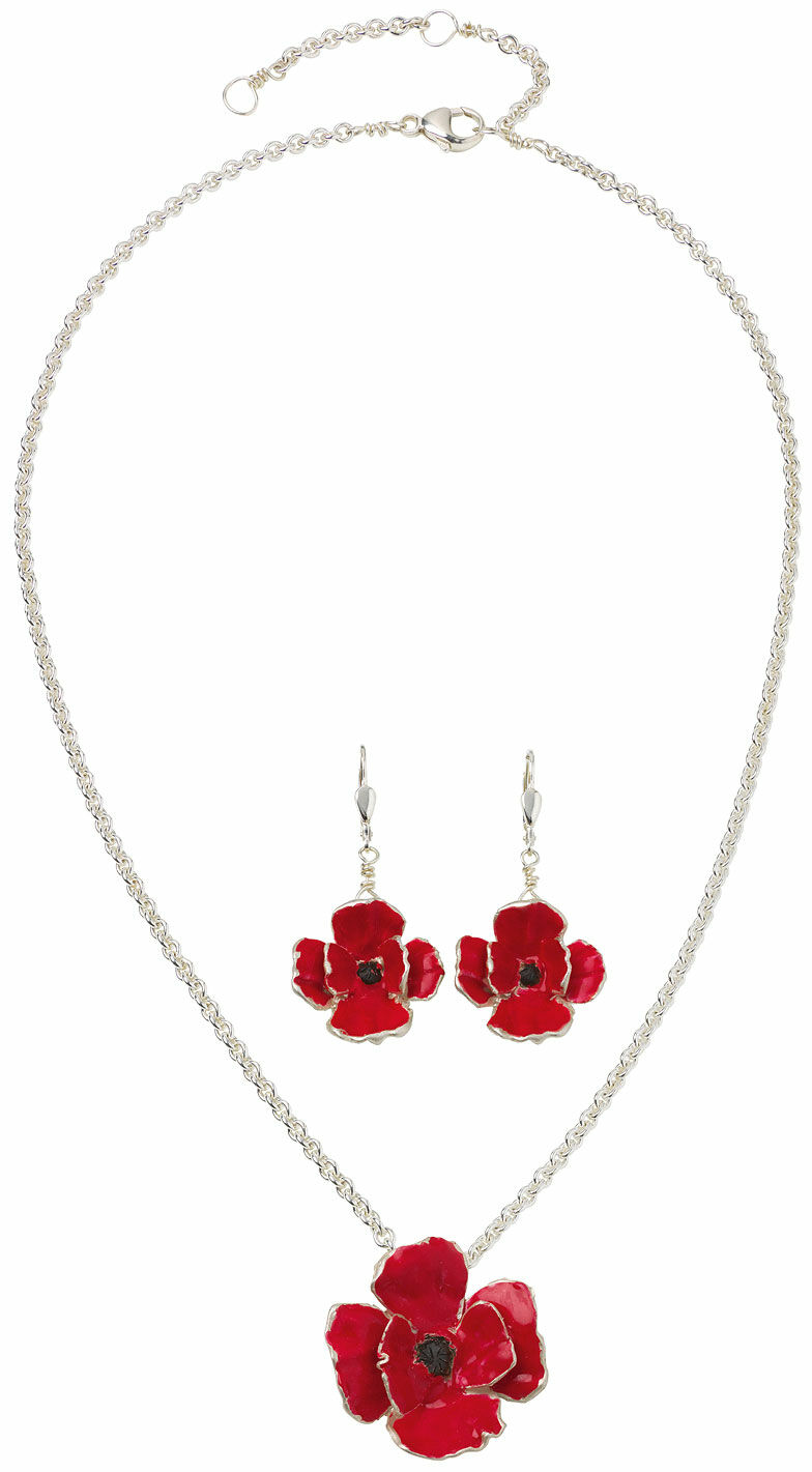 Jewellery set "Poppy Blossom" by Antje Lindner