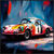 Tableau "Porsche 911" (2023), version encadrée noire