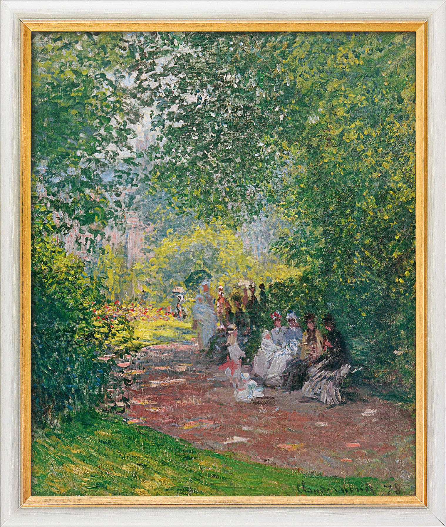 Billede "I parken Monceau" (1878), indrammet von Claude Monet