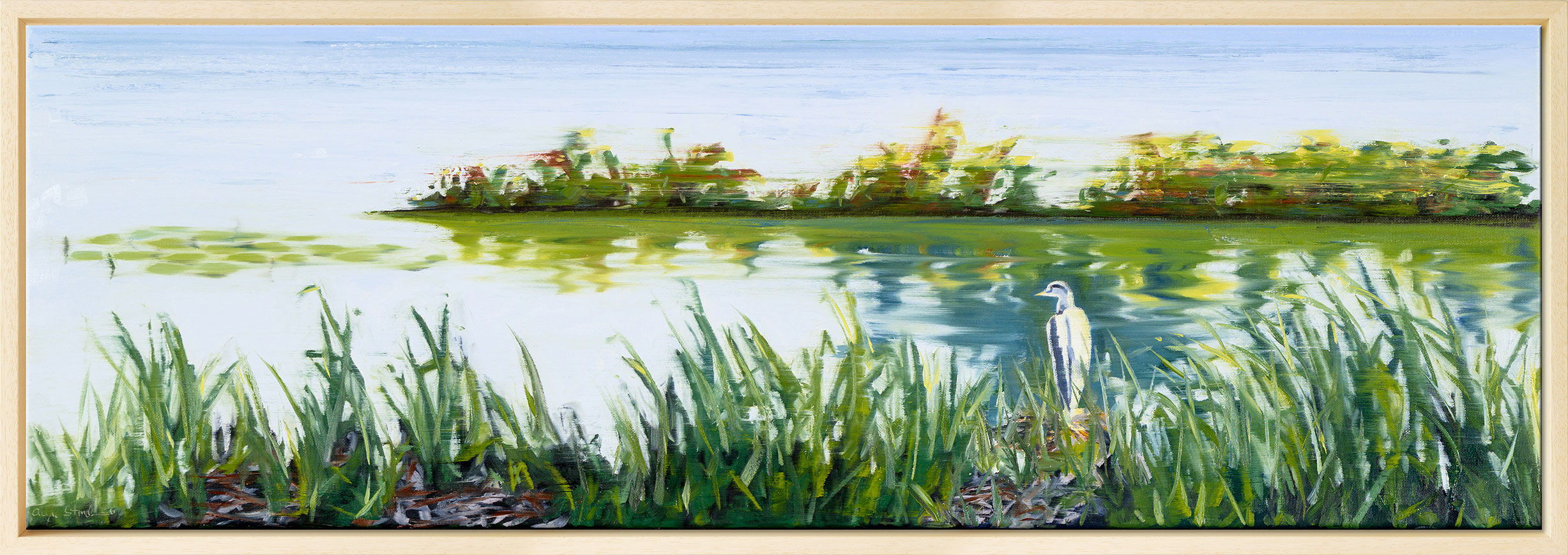 Bild "Zwischen den Ufern" (2026) (Original / Unikat), gerahmt von Anja Struck