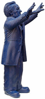 Sculpture "Richard Wagner", unsigned version, midnight blue by Ottmar Hörl