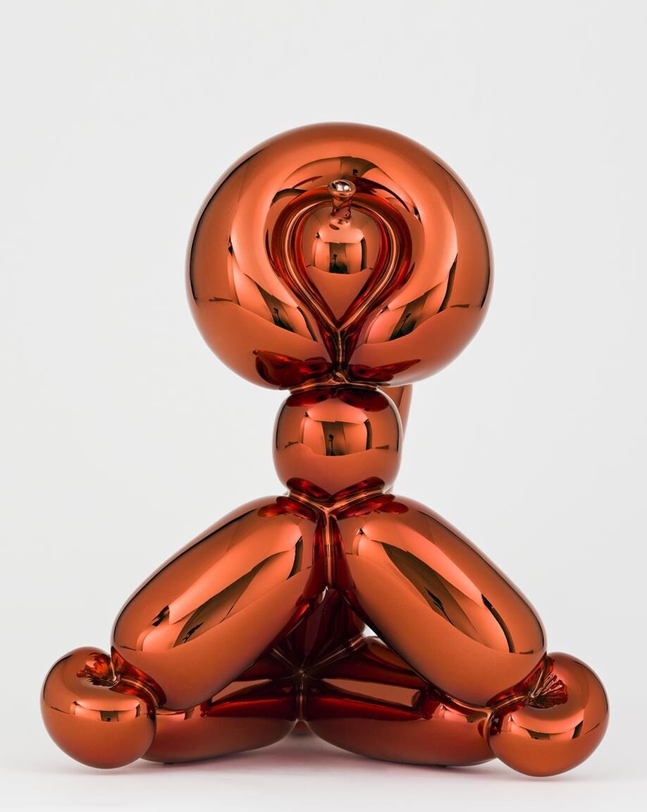 Sculptuur "Balloon Monkey (Orange)" (2019) von Jeff Koons