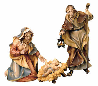 Krippenfiguren "Heilige Familie", handbemalt