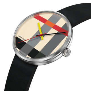 Bauhaus Walter Gropius "Forum Crossing Mondrian" polshorloge – Gemaakt in Duitsland – Saffierglas – 39 mm