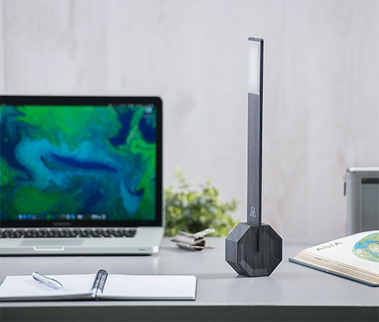 Wireless LED desk lamp "Octagon One", black version by Gingko