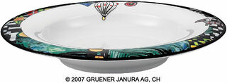 Set of 6 soup plates "Kopu" by Friedensreich Hundertwasser