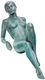 Skulptur "Den liggande kvinnan", version i grön brons av Richard Senoner