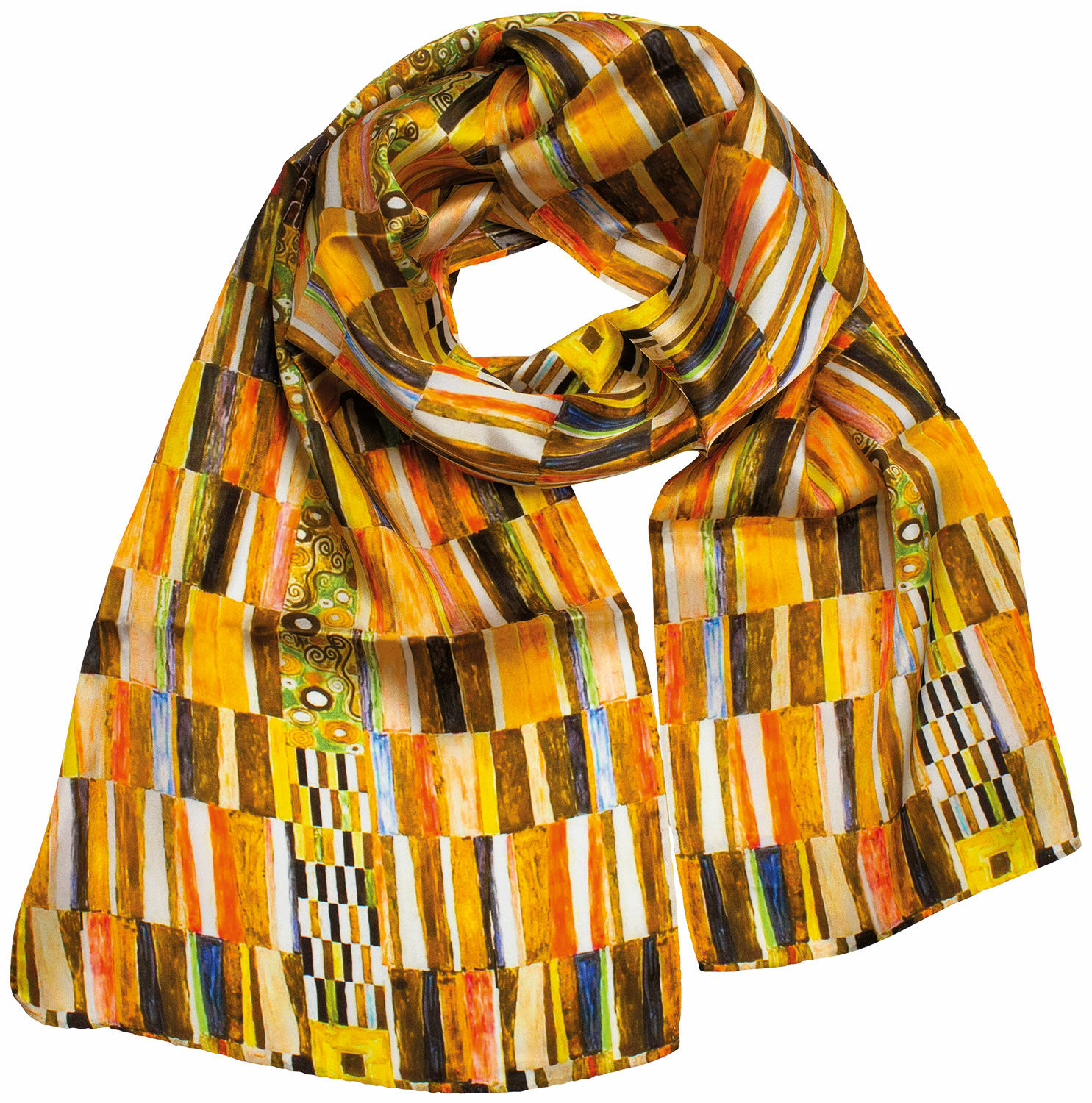 Silk scarf "Stoclet Frieze" by Gustav Klimt