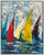Bild "Segelboote / Sailing 9" (2024) (Original / Unikat), gerahmt